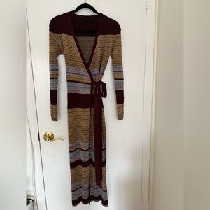 diane von furstenberg Multicolor Knit Wrap Dress XS/S